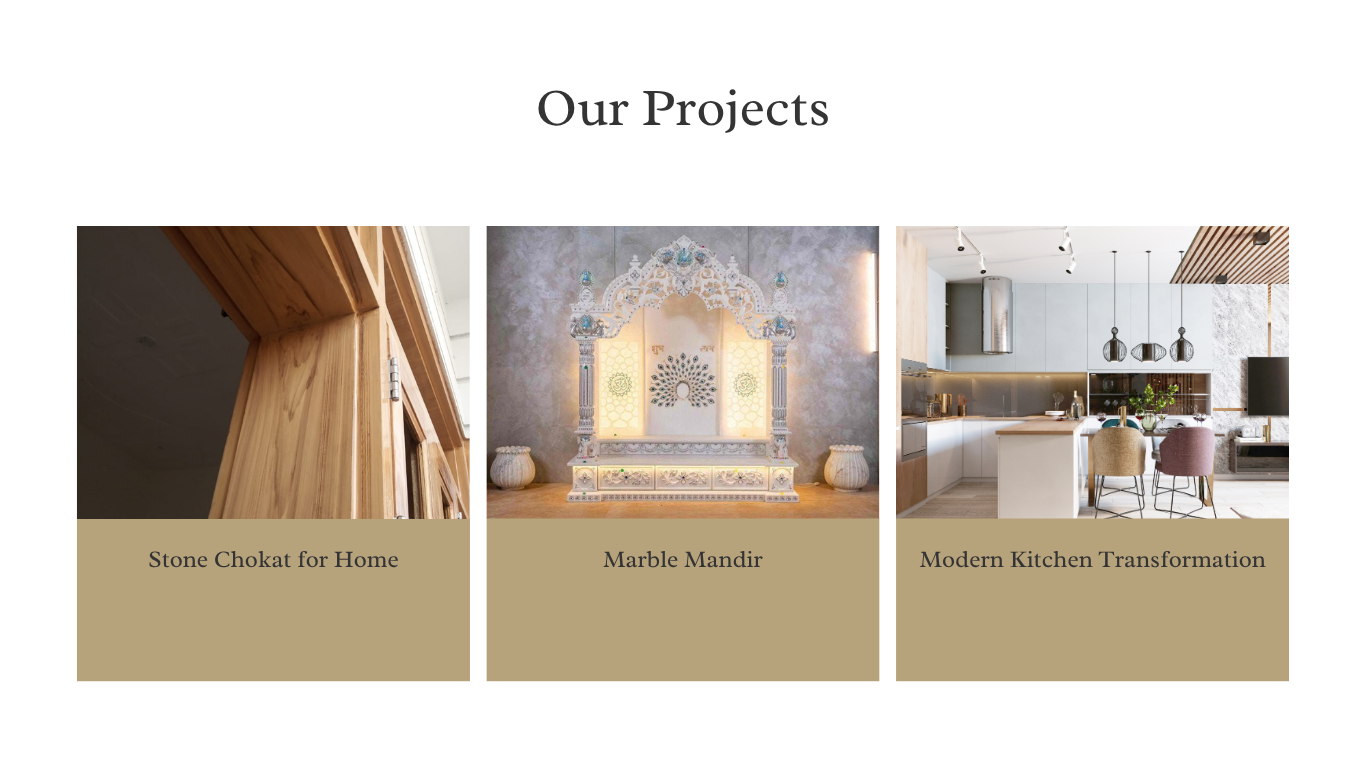 Stone Chokat For Home/Marble Mandir/Modern Kitchen Transformatiom